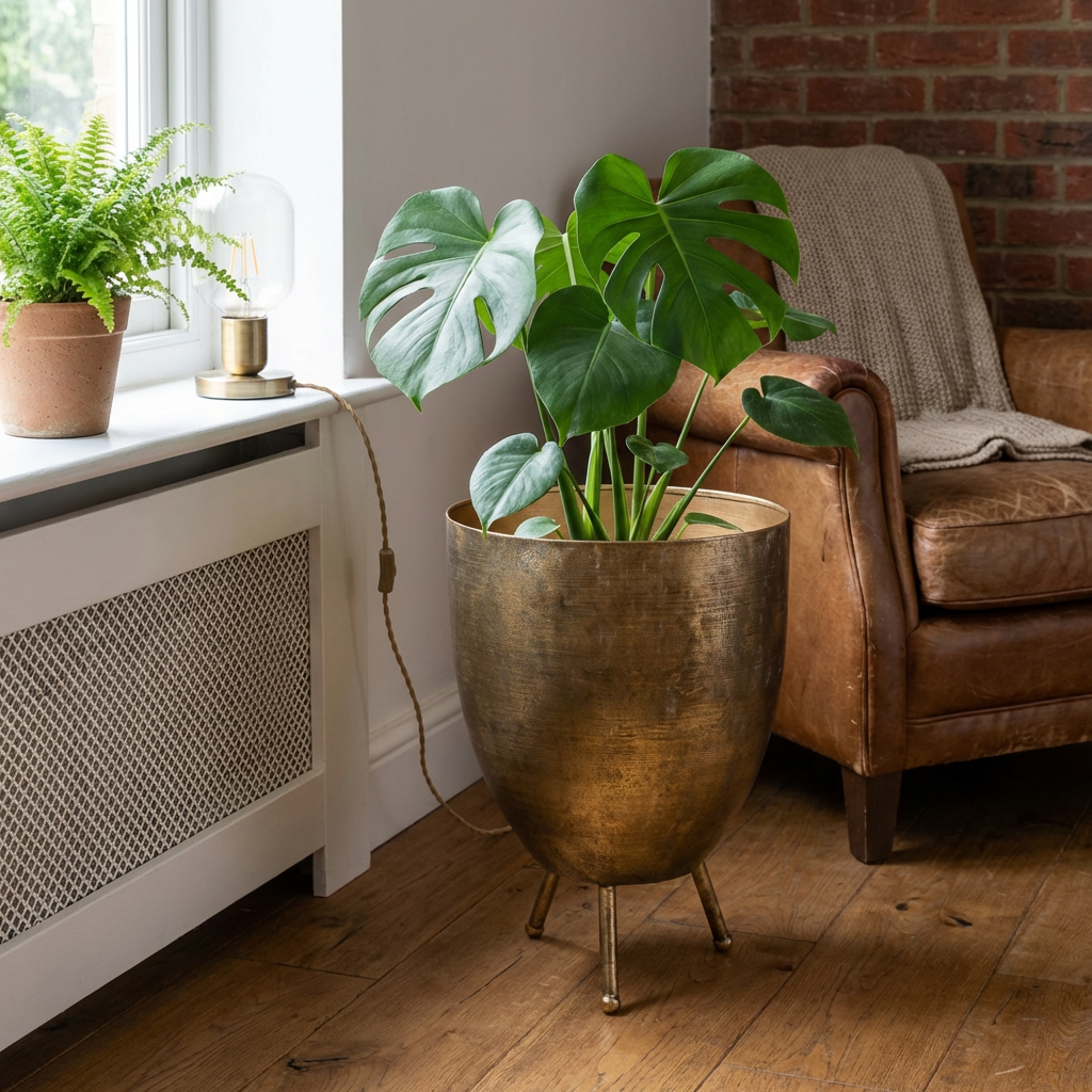 Gold Large Planter Gold Image 8