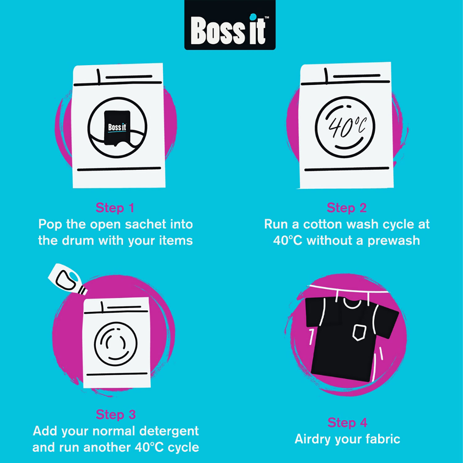 Boss it Wash and Dye Black 365g - Black Image 4