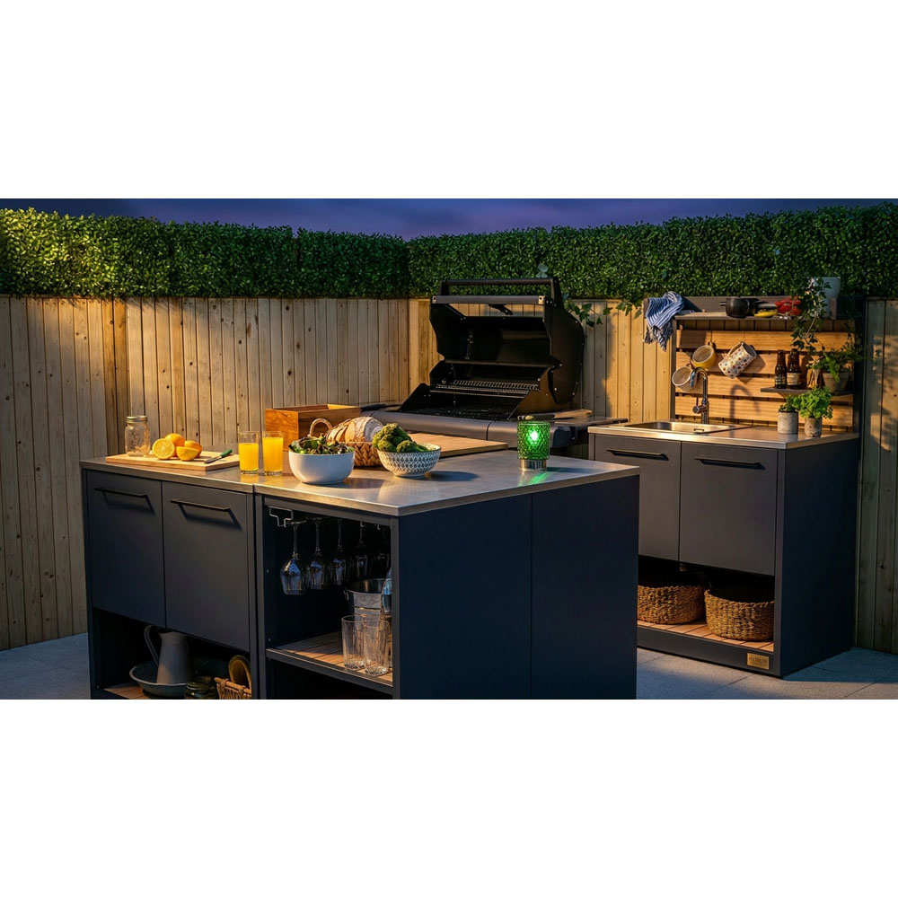 Sahara 2 Door Single Shelf Kitchen Island Unit Image 6