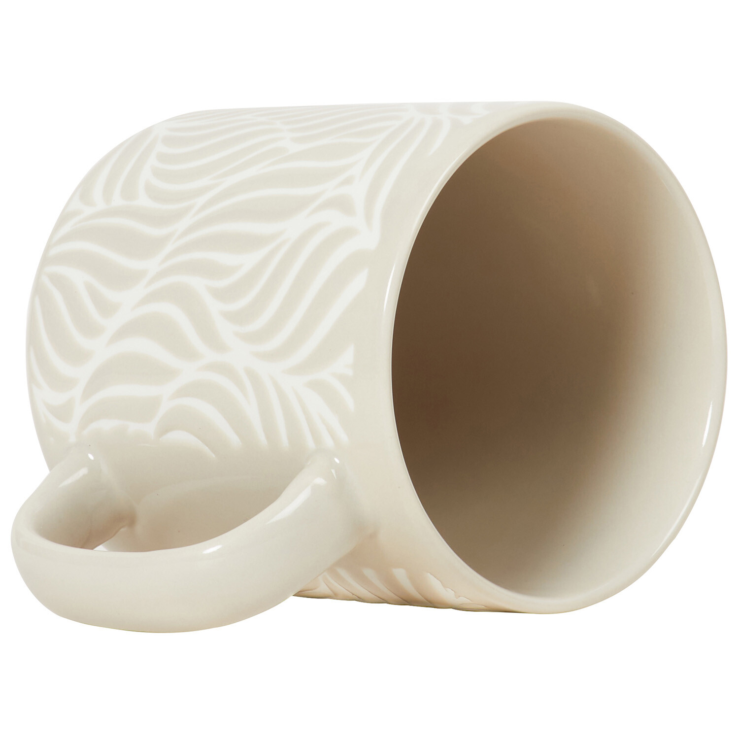 Set of 4 Ripple Pattern Mugs - Beige Image 4