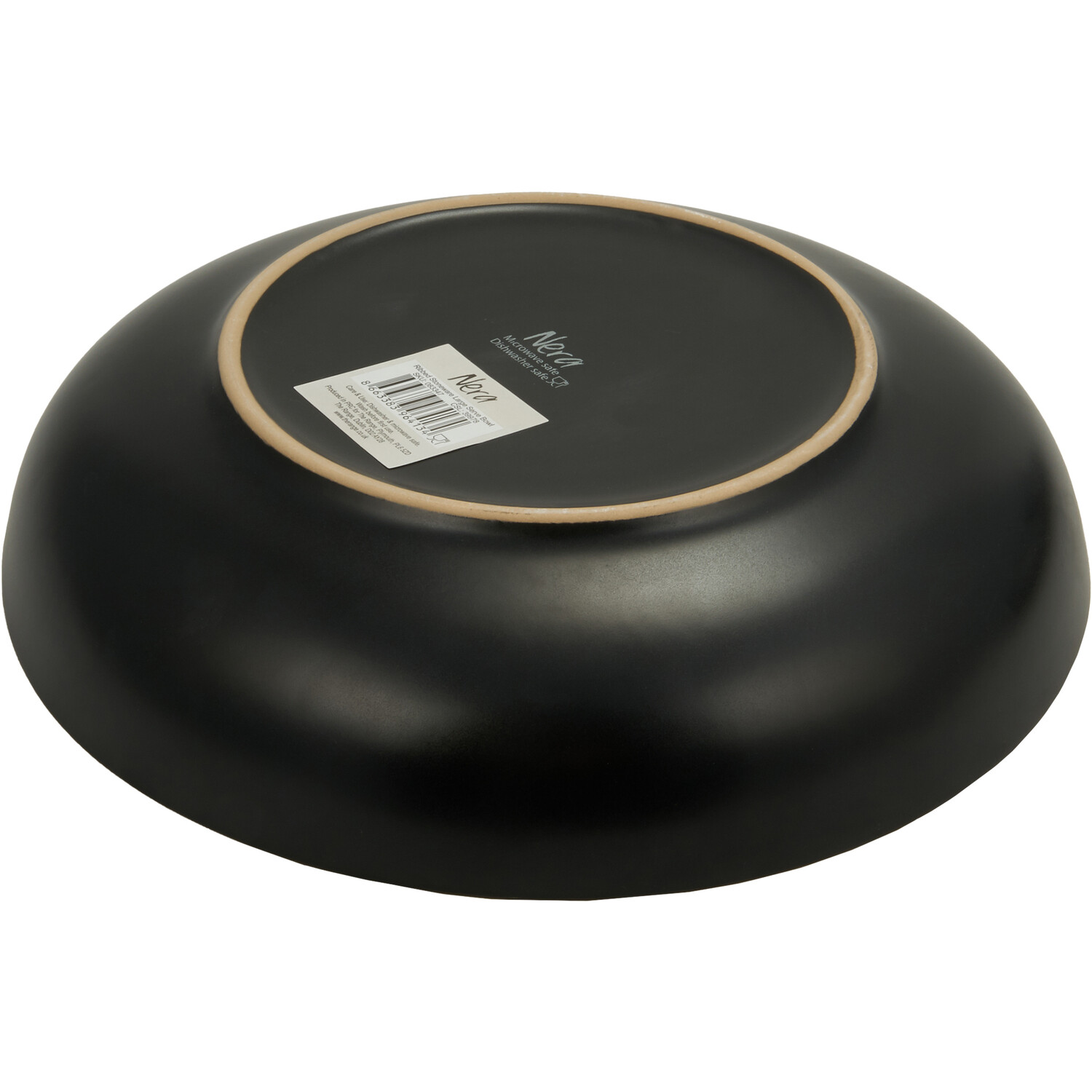 Nera Ribbed Serving Bowl - Black / 27.8cm Image 4