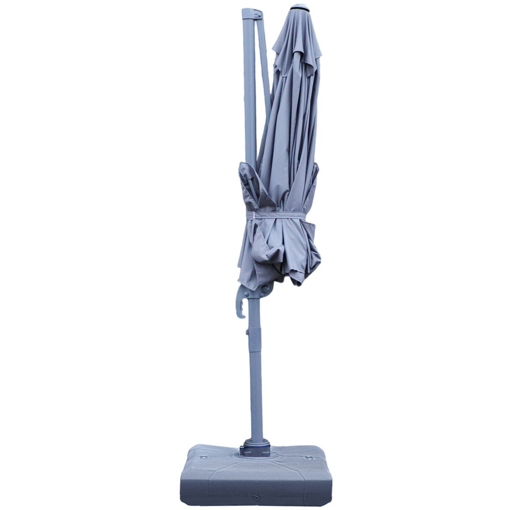 Roma Rectangular Parasol Grey Image 5