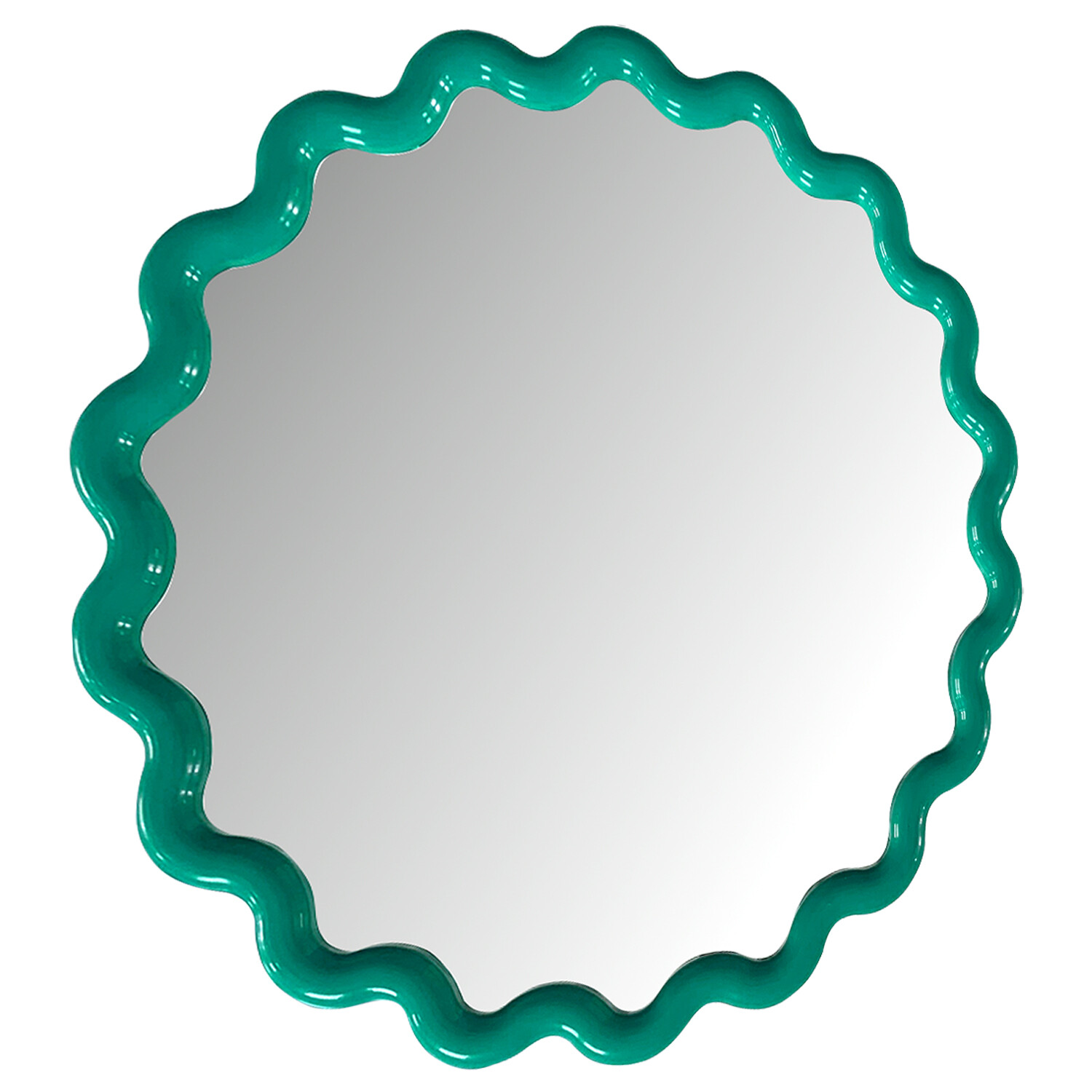 Colourful Wave Round Mirror Image 2