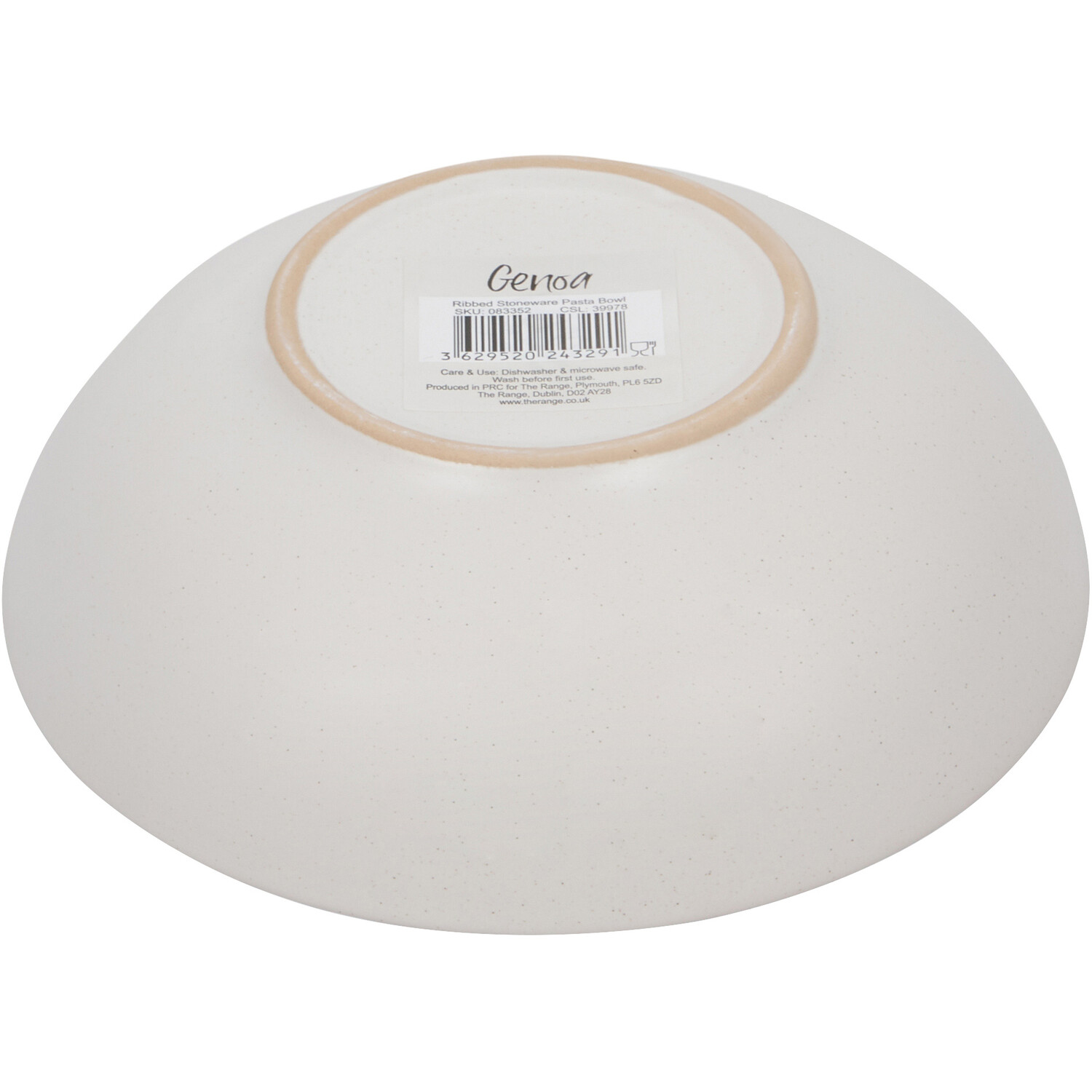 Genoa Ribbed Pasta Bowl - Cream Image 3