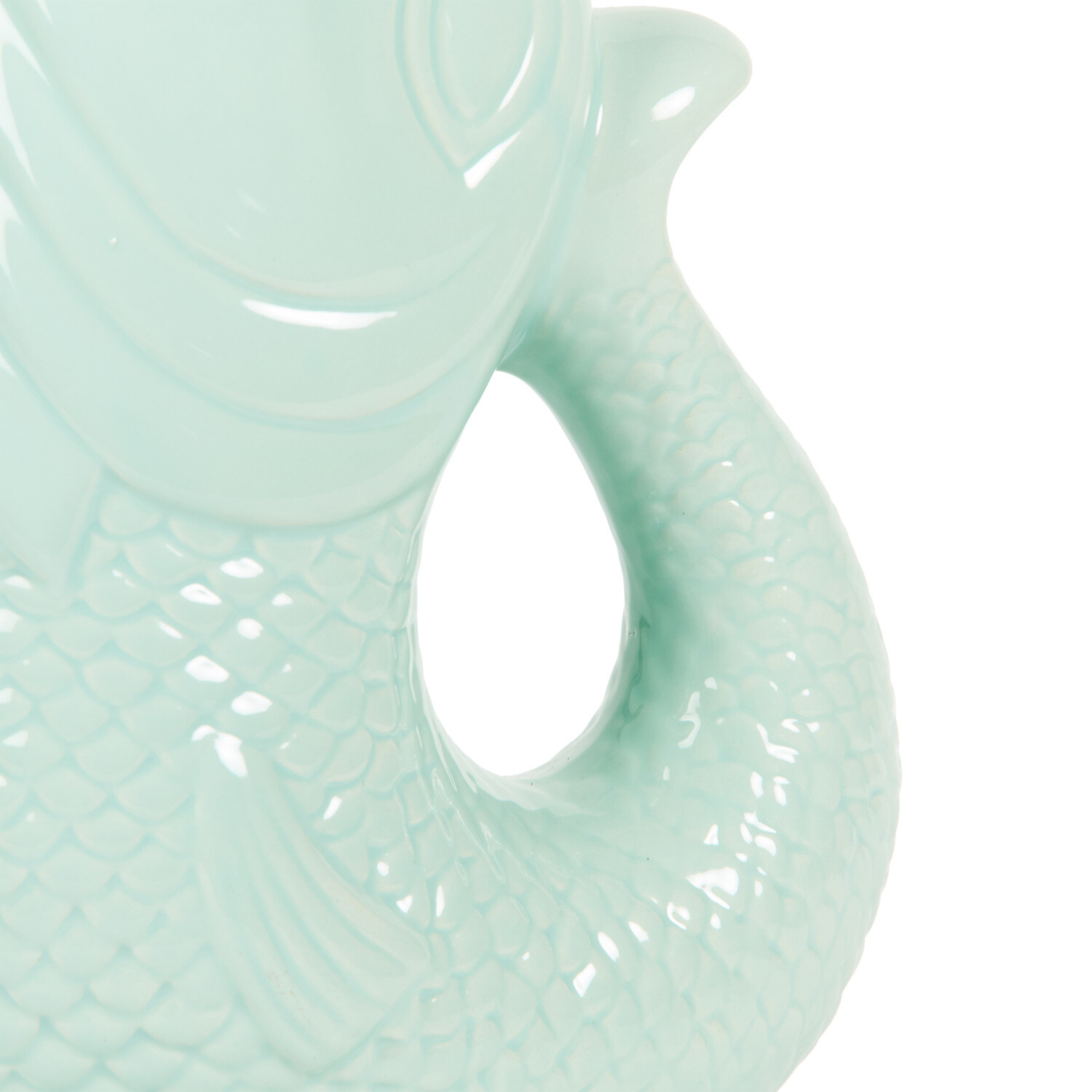 Sage Ceramic Koi Fish Jug - Sage Image 4