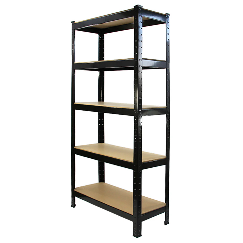 Monster Racking T-Rax Heavy Duty Black Shelving Unit 75cm 4 Pack Image 2