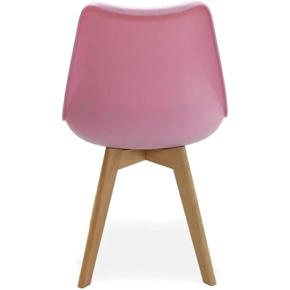 Life Interiors Lorenzo Pink Faux Leather Plastic Dining Chair Image 3