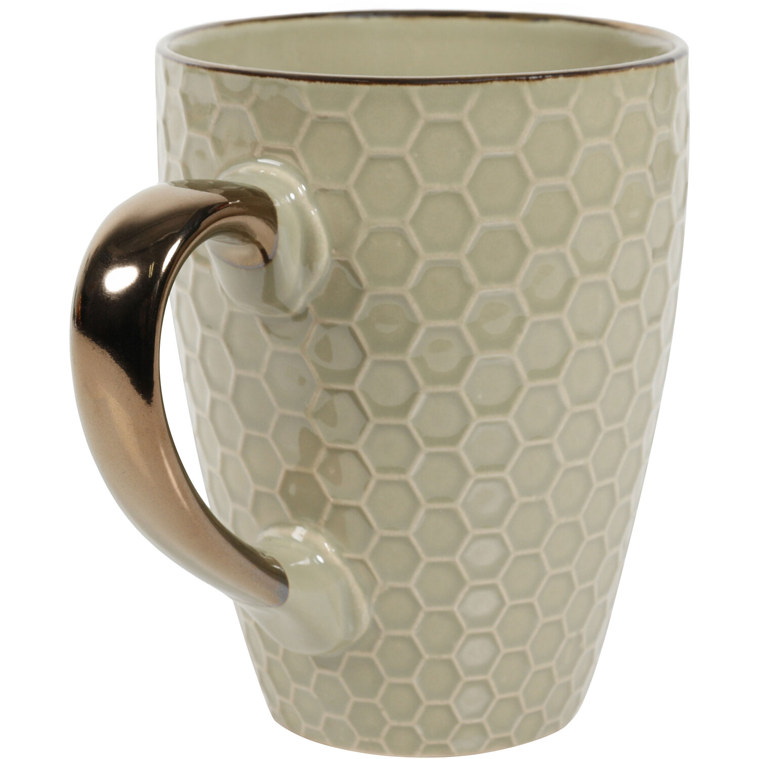 Jumbo Embossed Metallic Rim Mug Image 7
