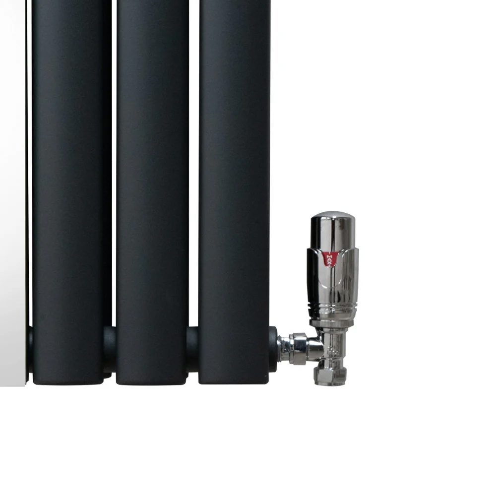 Monster Shop 5009 BTU Anthracite Grey Oval Mirror Radiator and Valves 1800 x 500mm Image 5