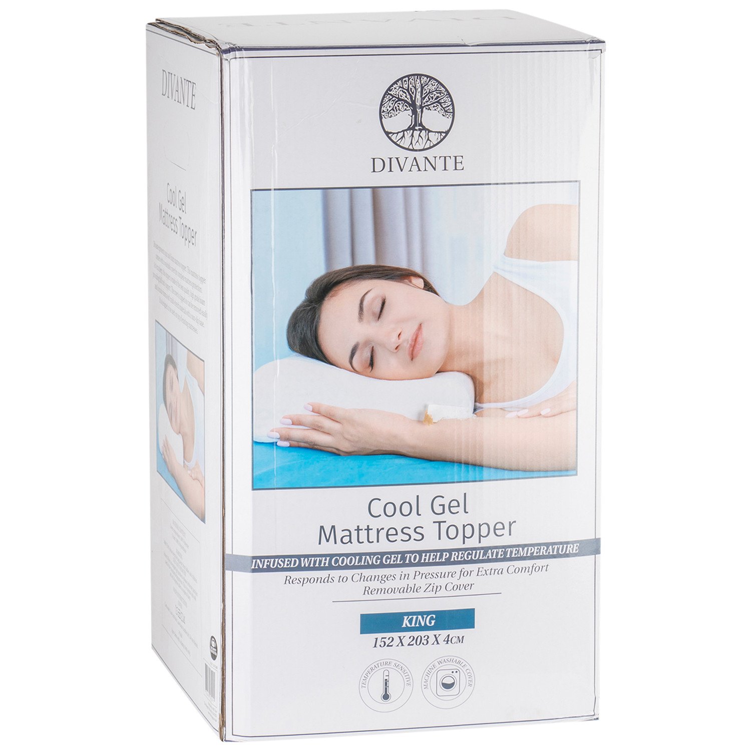 Divante King Size Cool Gel Mattress Topper Image 1