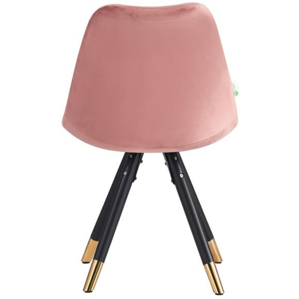 Life Interiors Sofia Pink Velvet Upholstered Dining Chair Image 3