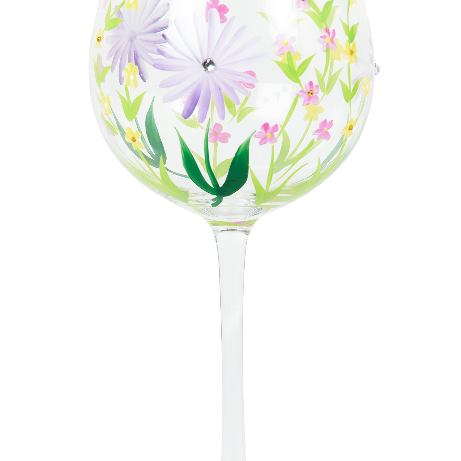 Handpainted Wild Flowers Gin Glass - Multicolour Image 5
