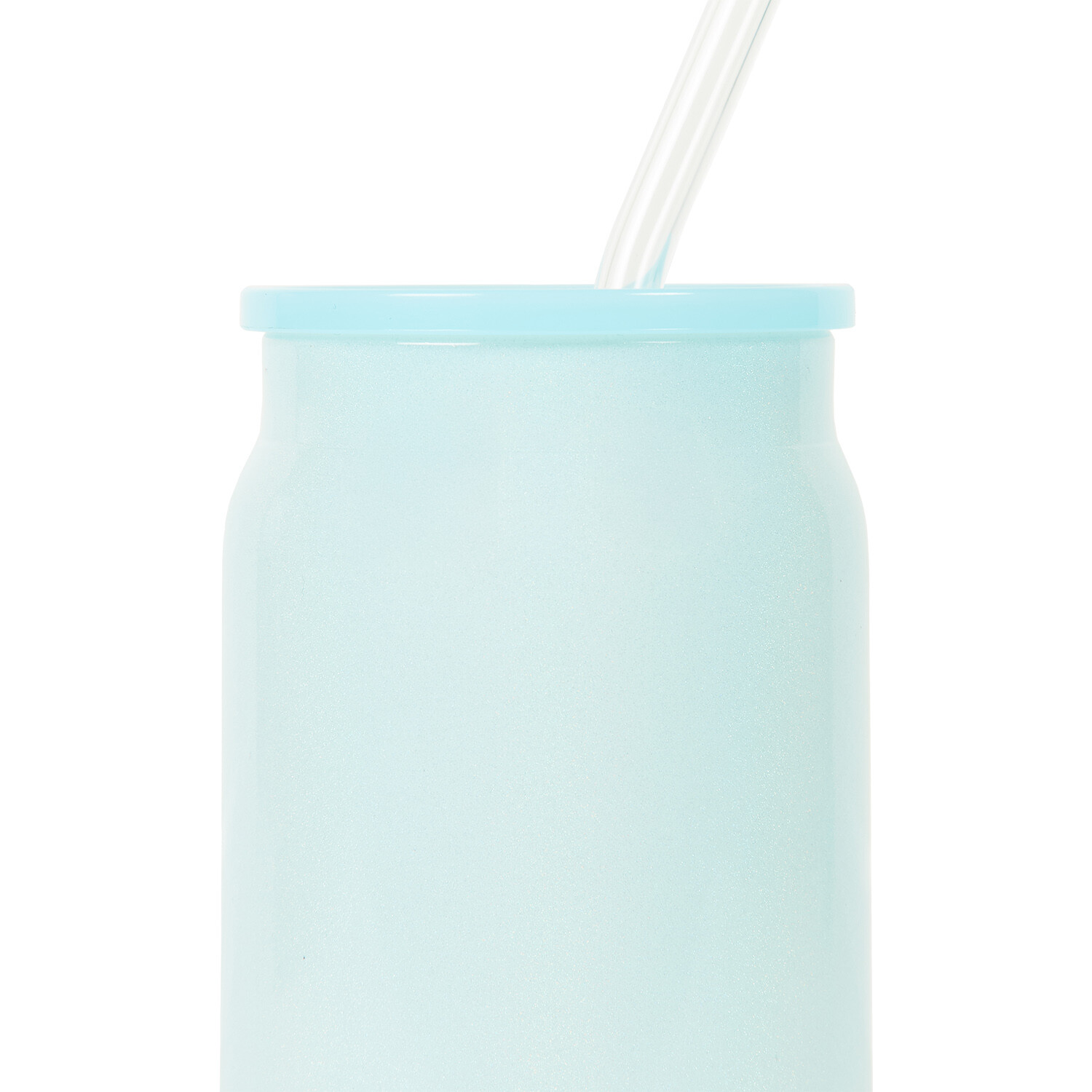Glass Drinking Jar with Plastic Lid - Multicolour Image 8