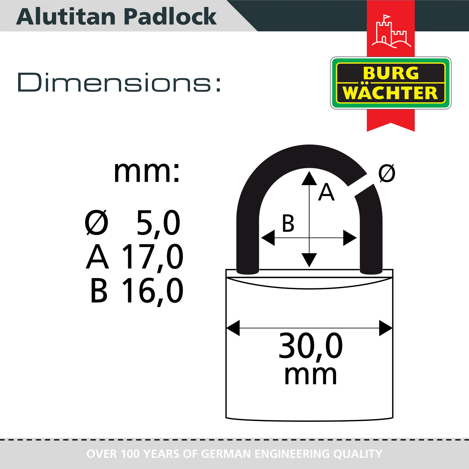 Pack of 2 Alutitan Aluminium Padlocks Silver 30mm Image 4