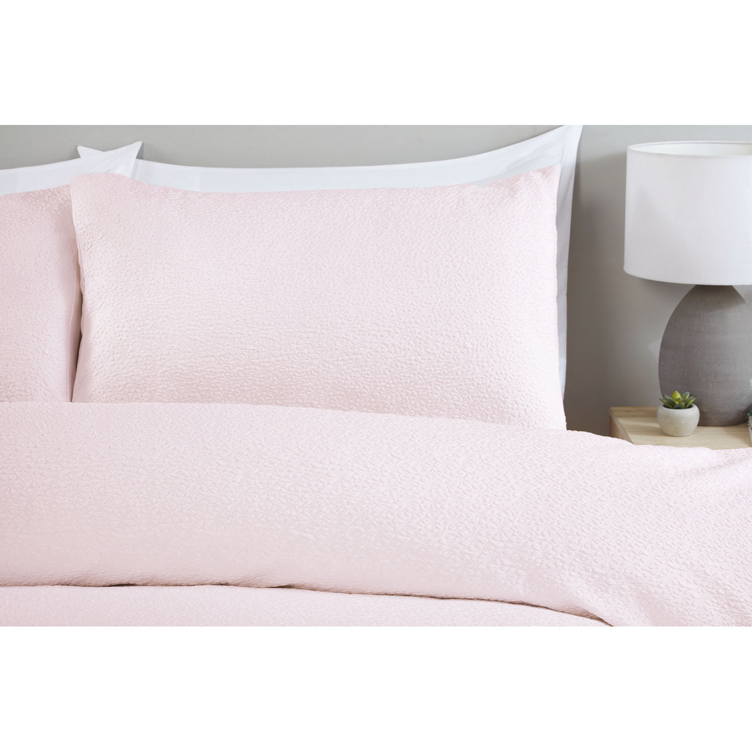 Elise Crinkle Duvet Set - Pink / Double Image 3