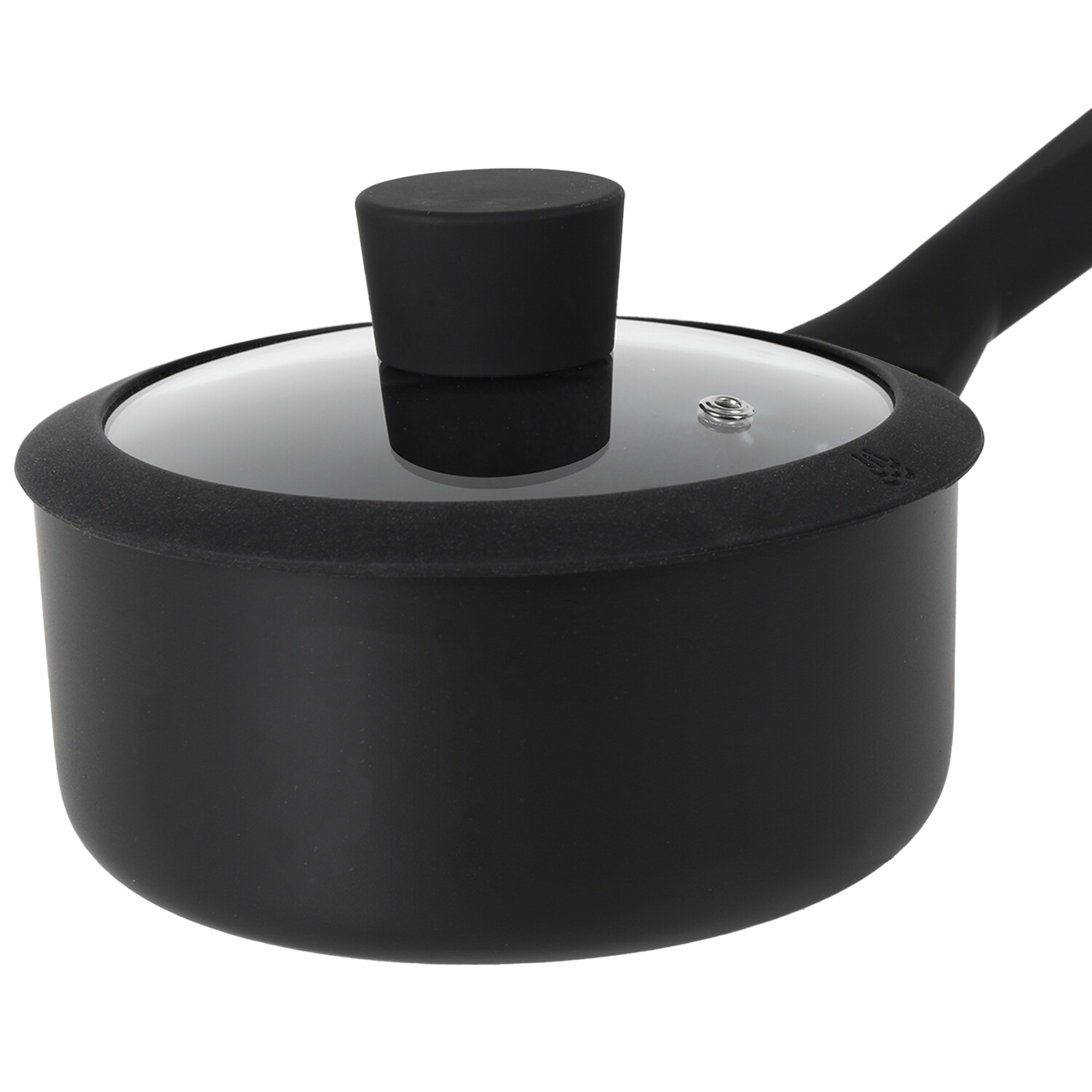 Soft Touch Non Stick Saucepan Set - Black / 20cm Saucepan Image 5