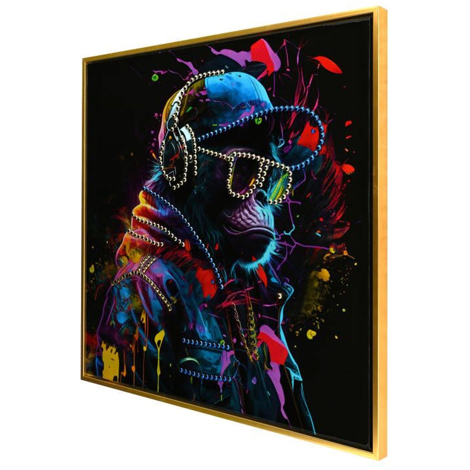 Bright Monkey Music Framed Canvas Image 4