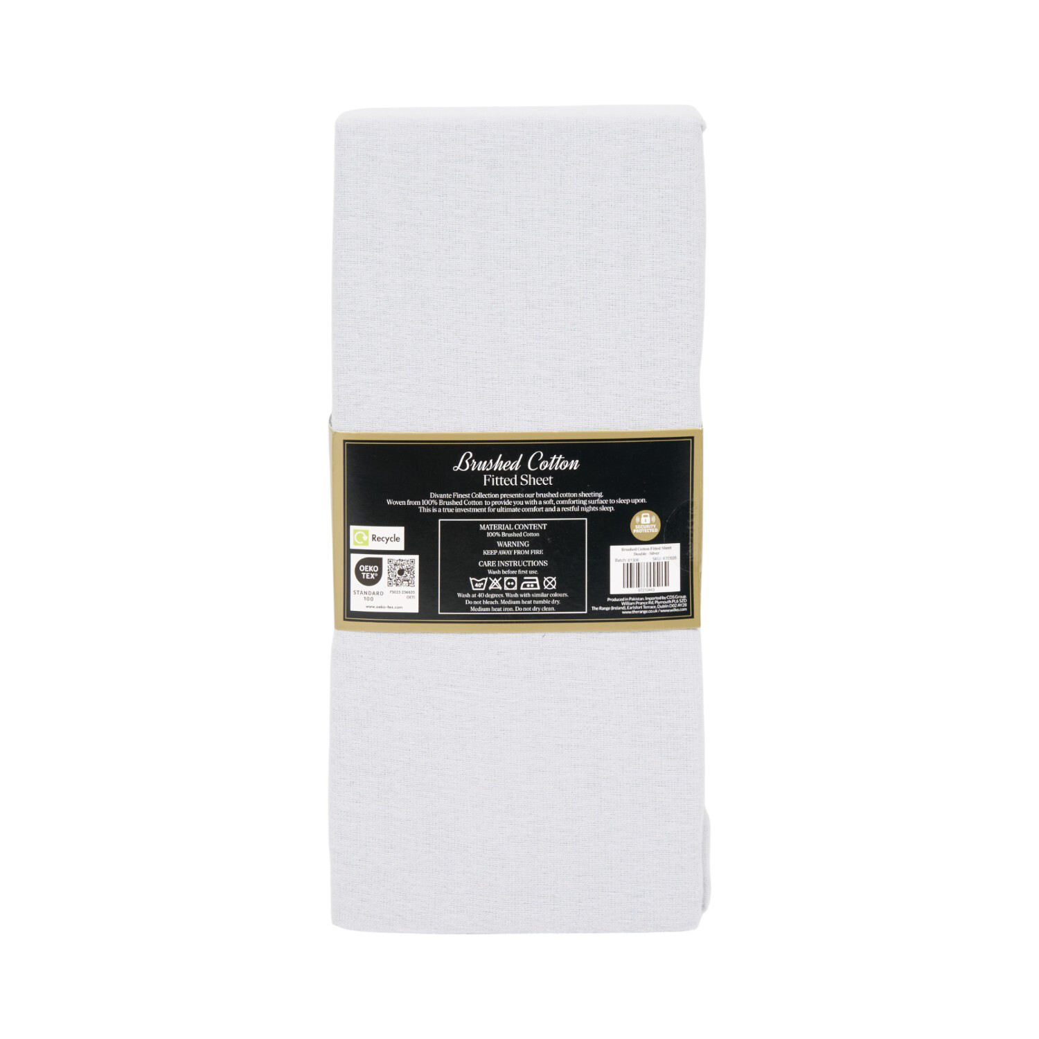 Cosy Brushed Cotton Fitted Sheet Silver King Image 4