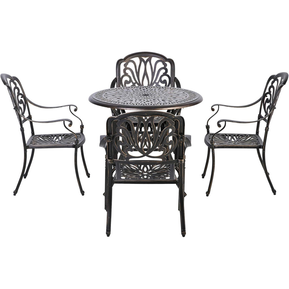 Outsunny 4 Seater Cast Aluminium Outdoor Dining Set Image 3