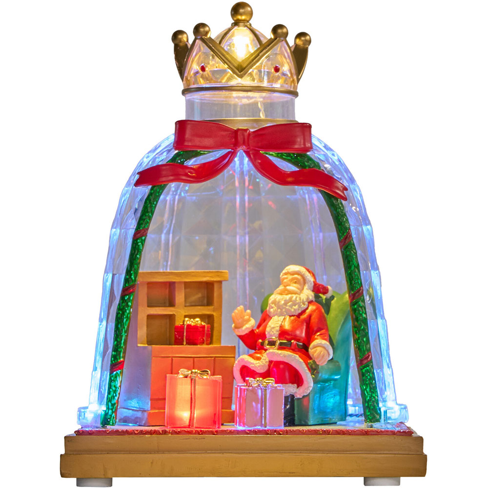 Christmas Santa Scene Ornament - Clear Image 2