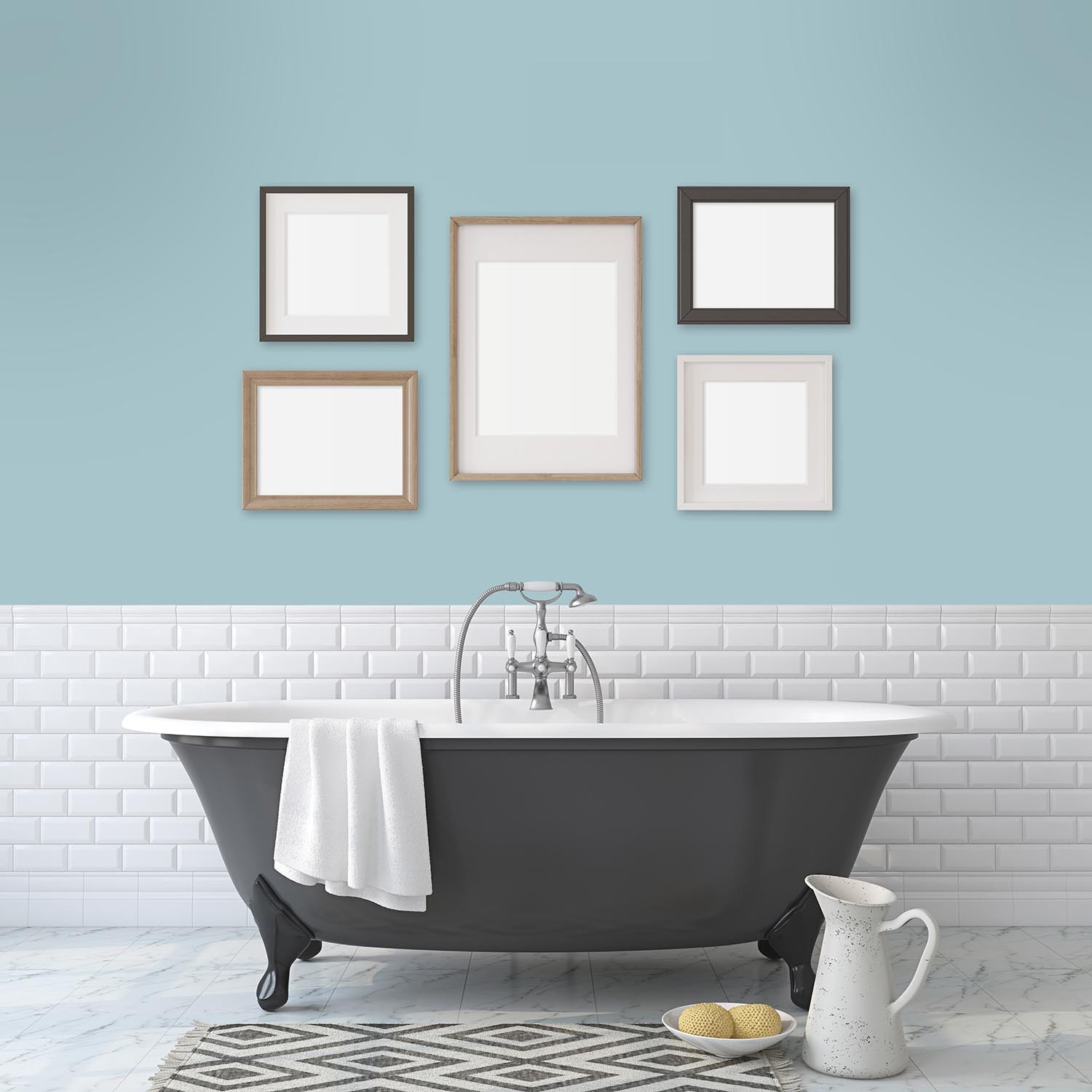 Johnstone's Bathroom Blue Shore Mid Sheen Emulsion Paint 2.5L Image 7