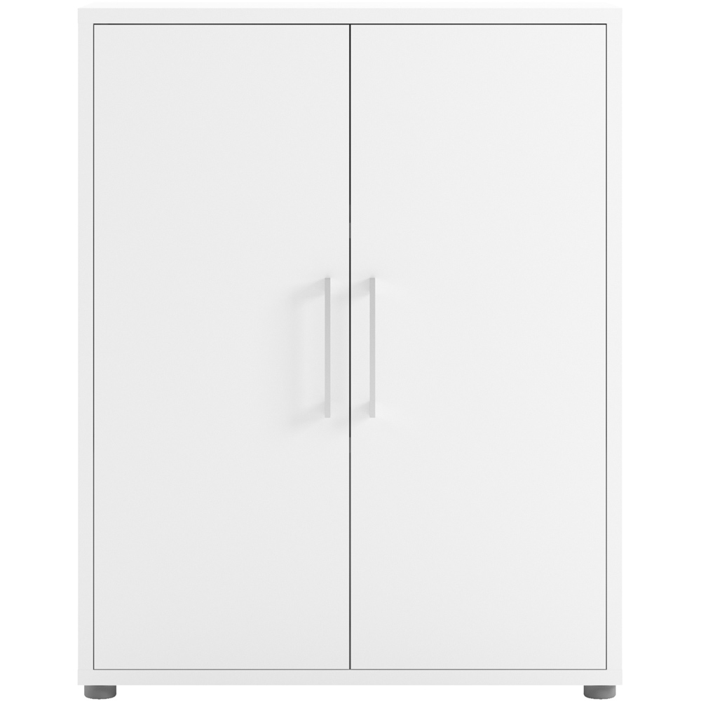 Florence 2 Door 2 Shelf White Bookcase Image 3
