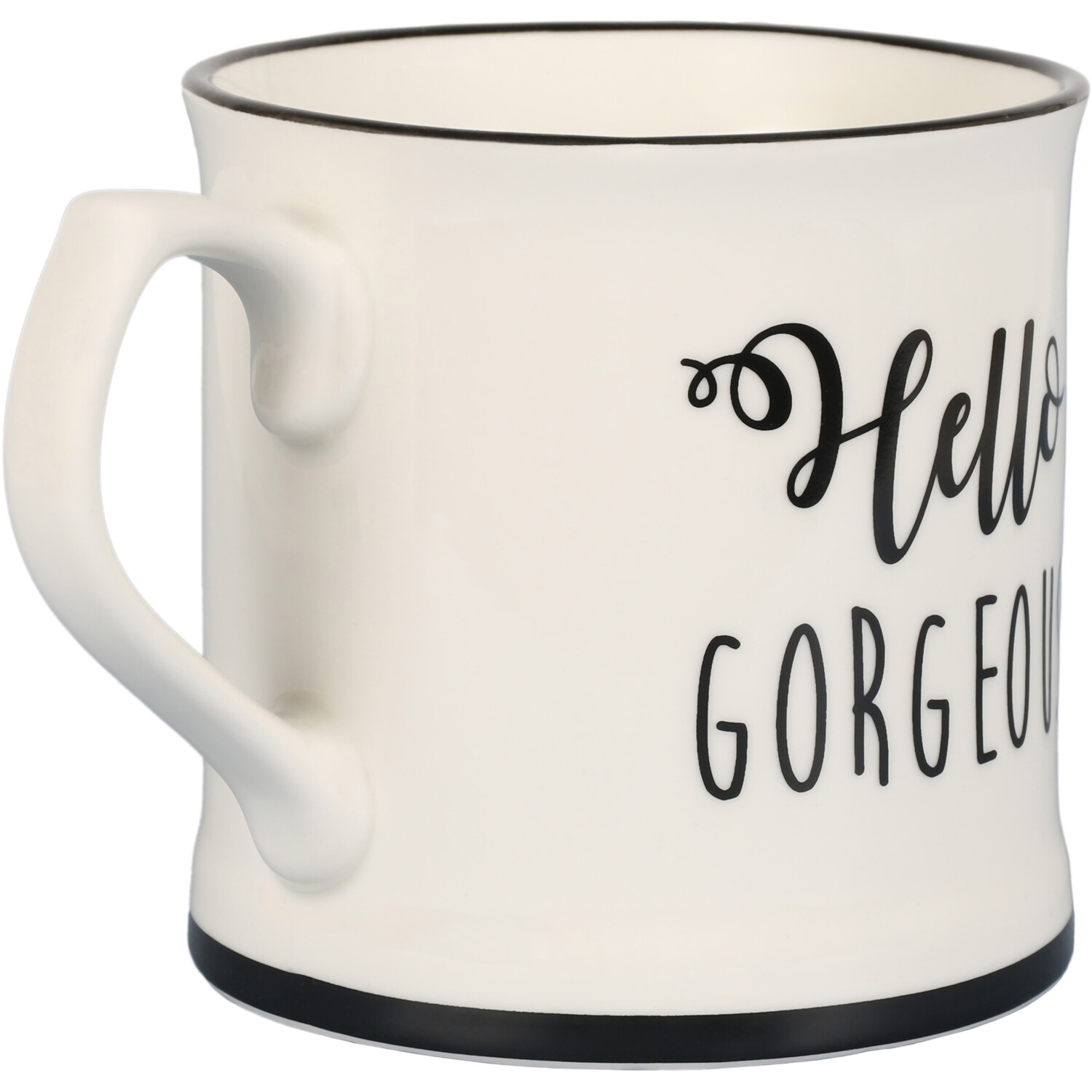 Hello Gorgeous Tankard Mug - White Image 2
