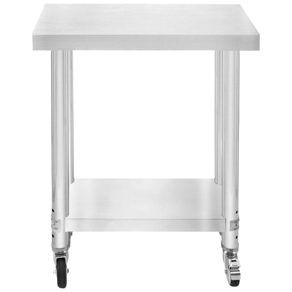 MonsterShop KuKoo 2-Tier Silver Work Table 60 x 30 x 80cm Image 3