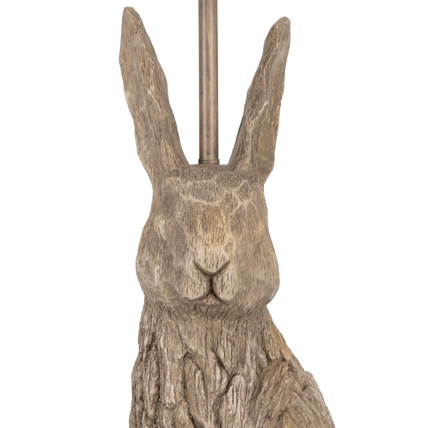 Neutral Driftwood Effect Rabbit Table Lamp Image 2