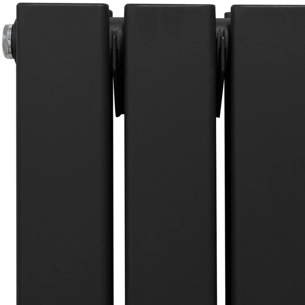 Monster Shop 8092BTU Black Flat Panel Mirror Radiator with Valves 1800 x 565mm Image 4