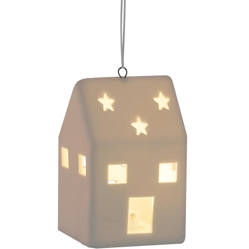 LED Ceramic Hanging House - White Image 2