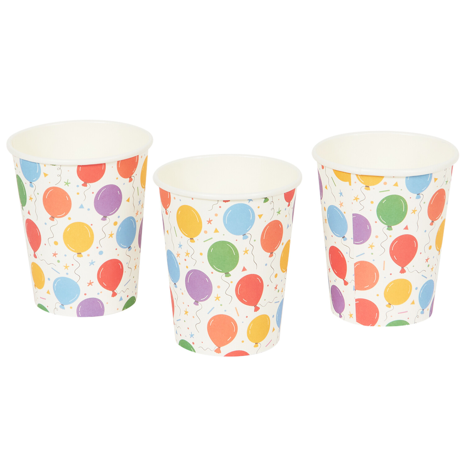 Pack of 8 Balloons Paper Cups - Multicolour Image 4