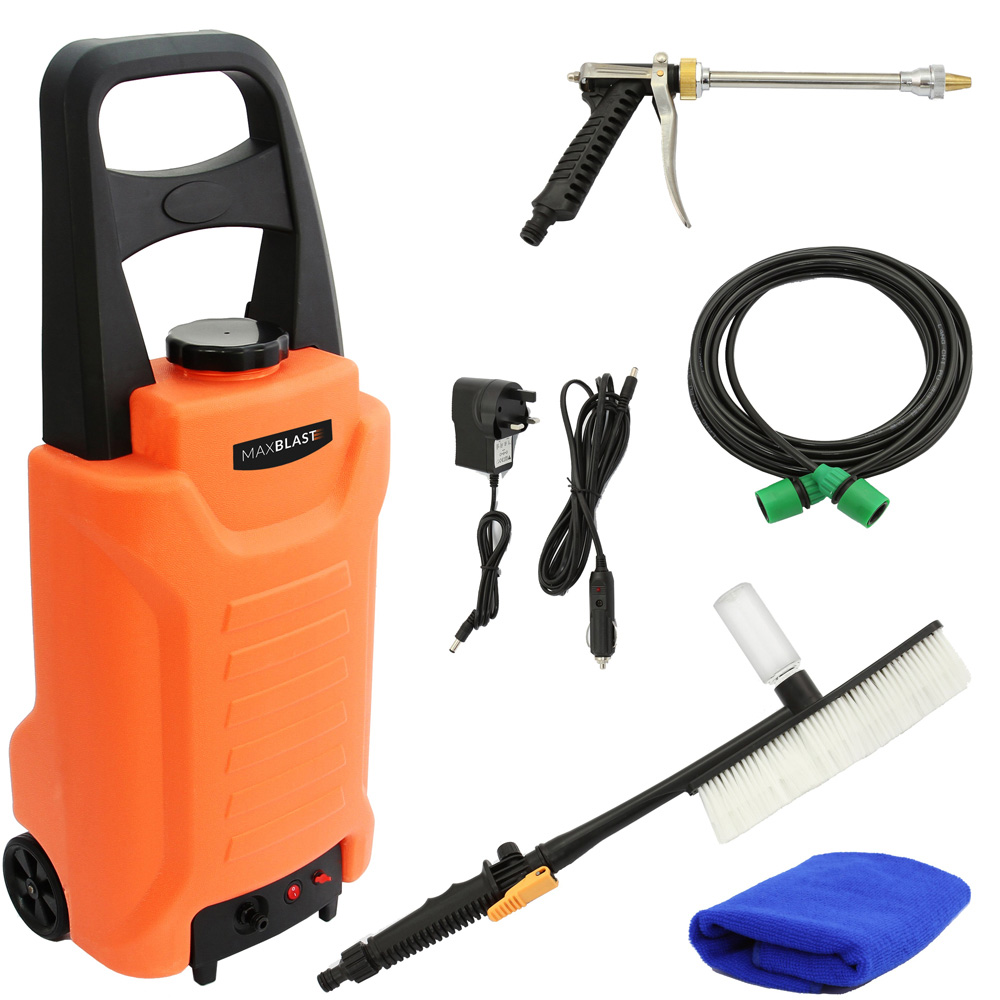MaxBlast 10676 30L Water Fed Window Cleaning and Car Washing Trolley with Accessories 12V Image 2