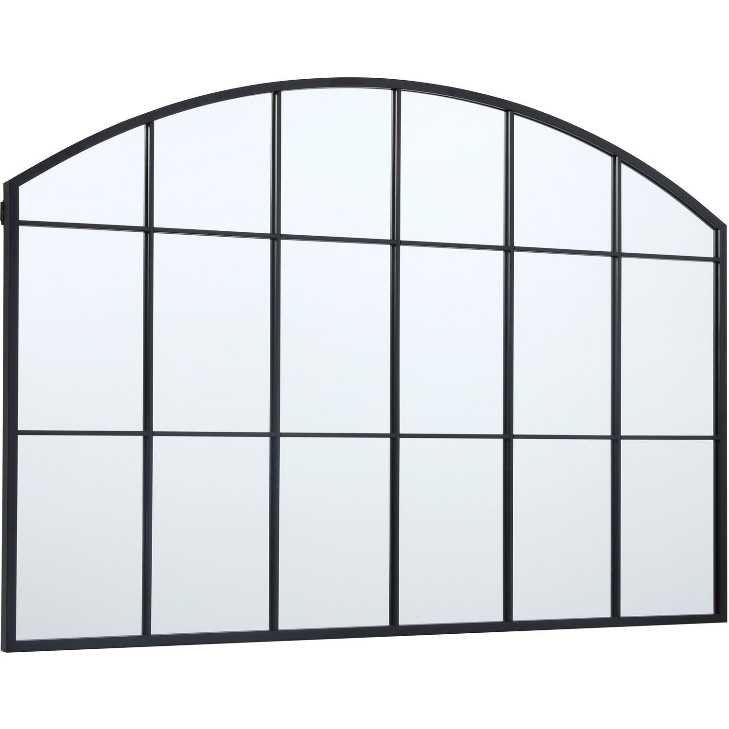 Beaumont Arch Window Mirror Black Image 3