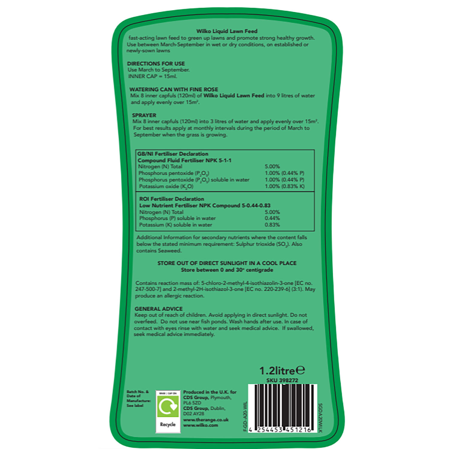 Liquid Lawn Feed 1.2L - Green Image 2