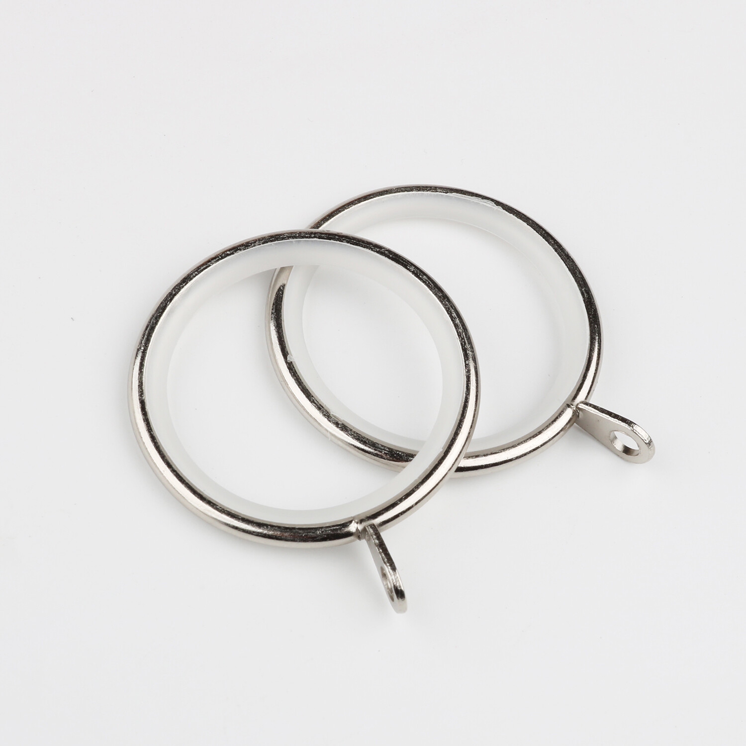Silver Polished Steel Curtain Rings 25-28mm 6 Pack Image 4
