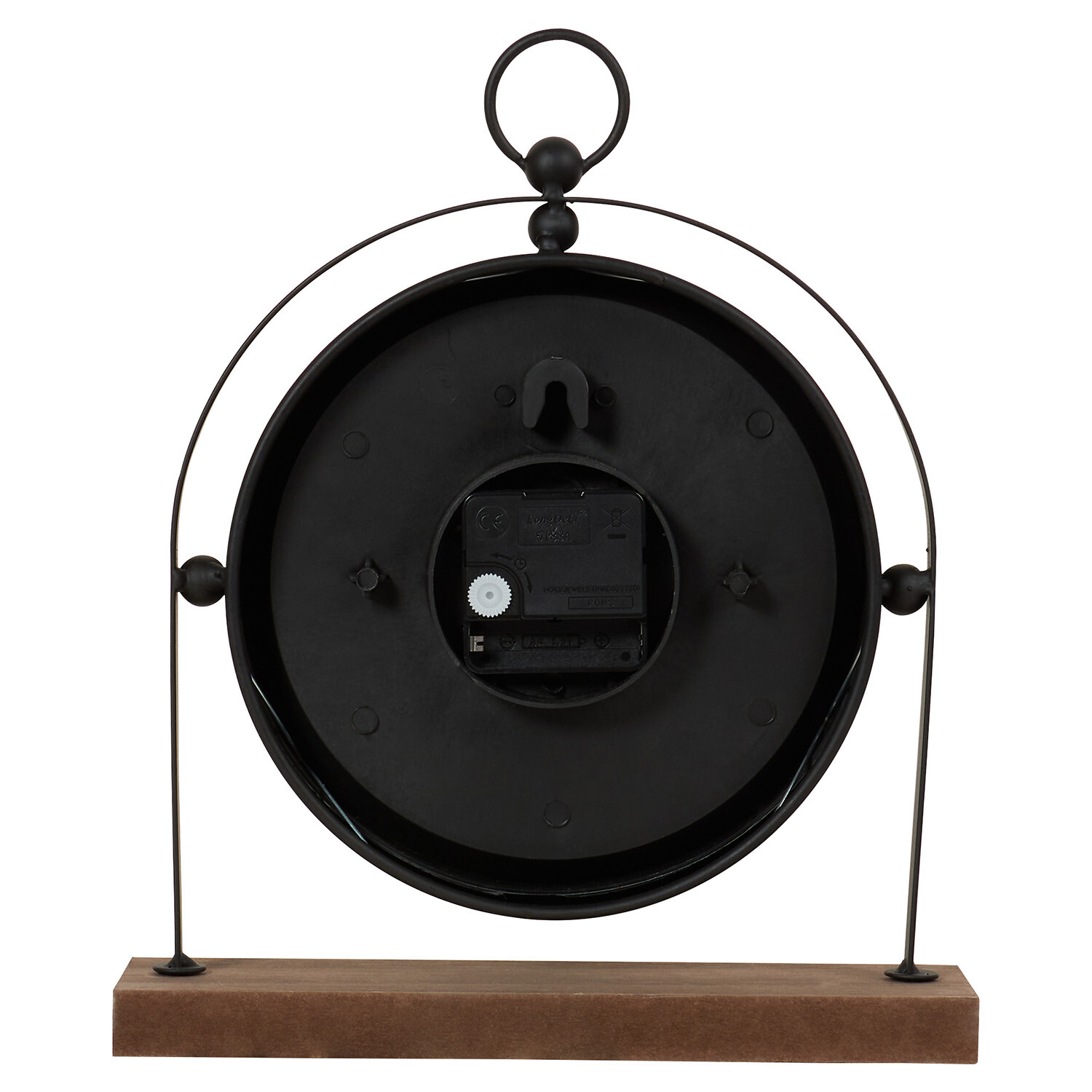 Wooden Mantle Clock - Black Image 3