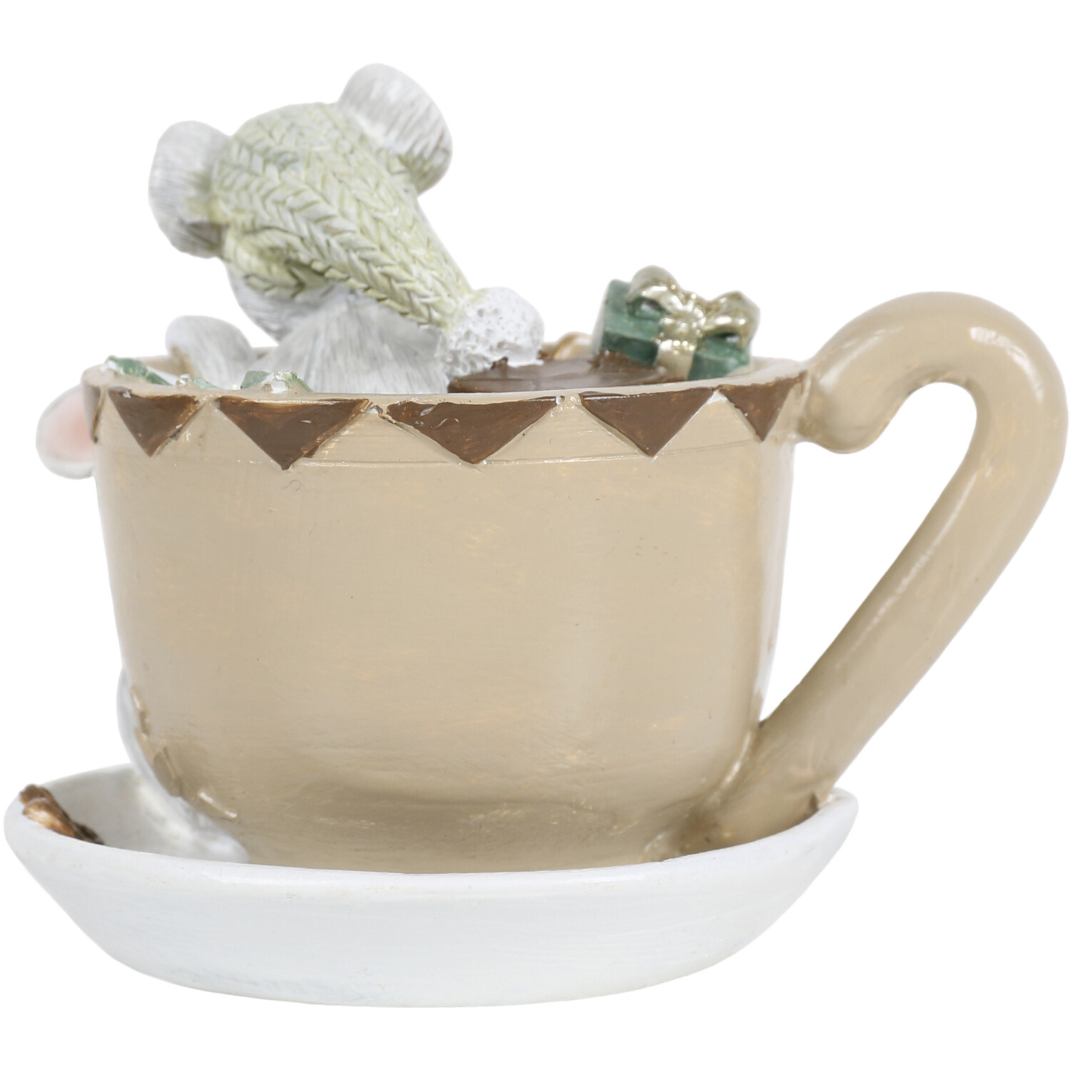Teacup Mice Ornament - Beige Image 2
