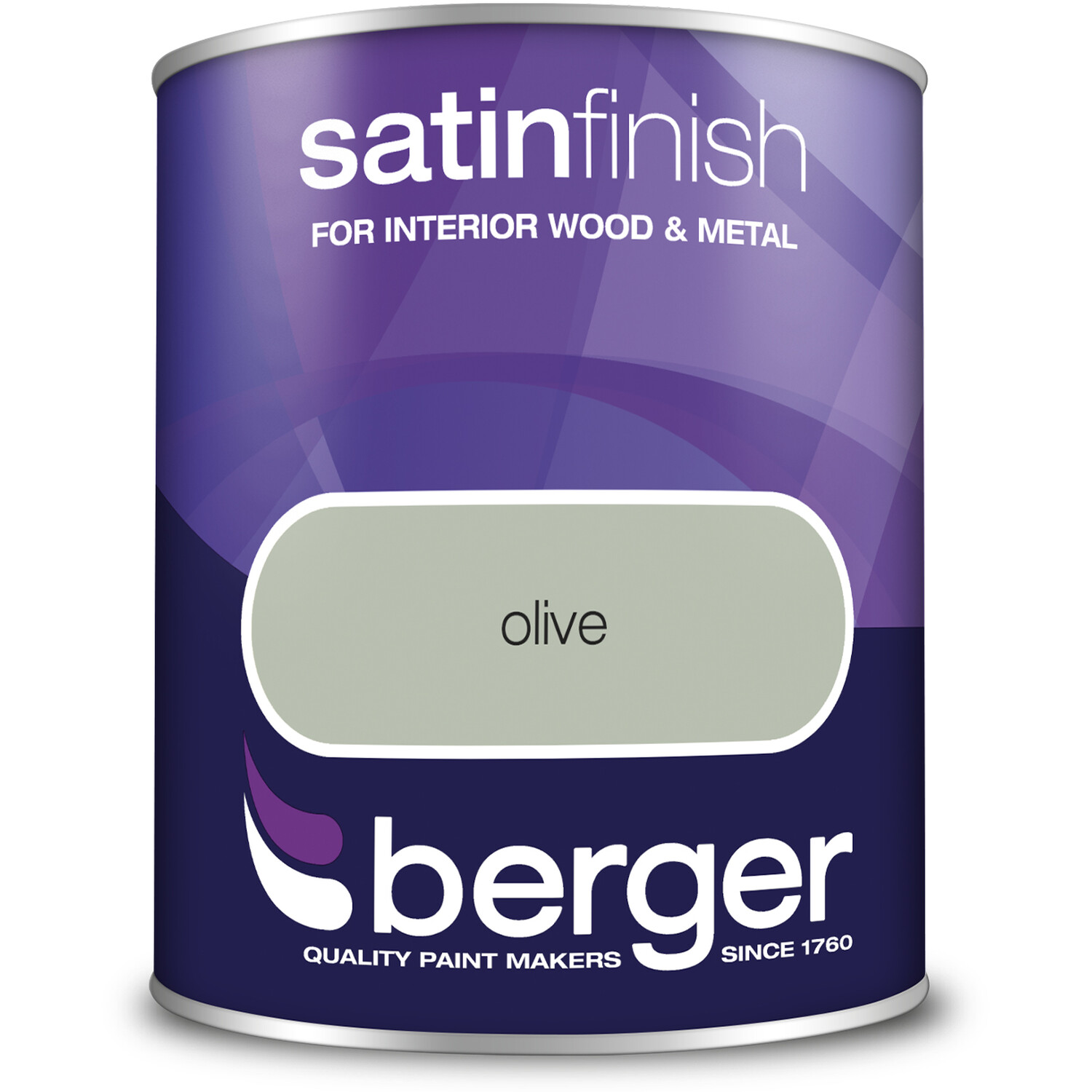 Berger Wood & Metal Olive Satin Finish Paint 750ml Image 2