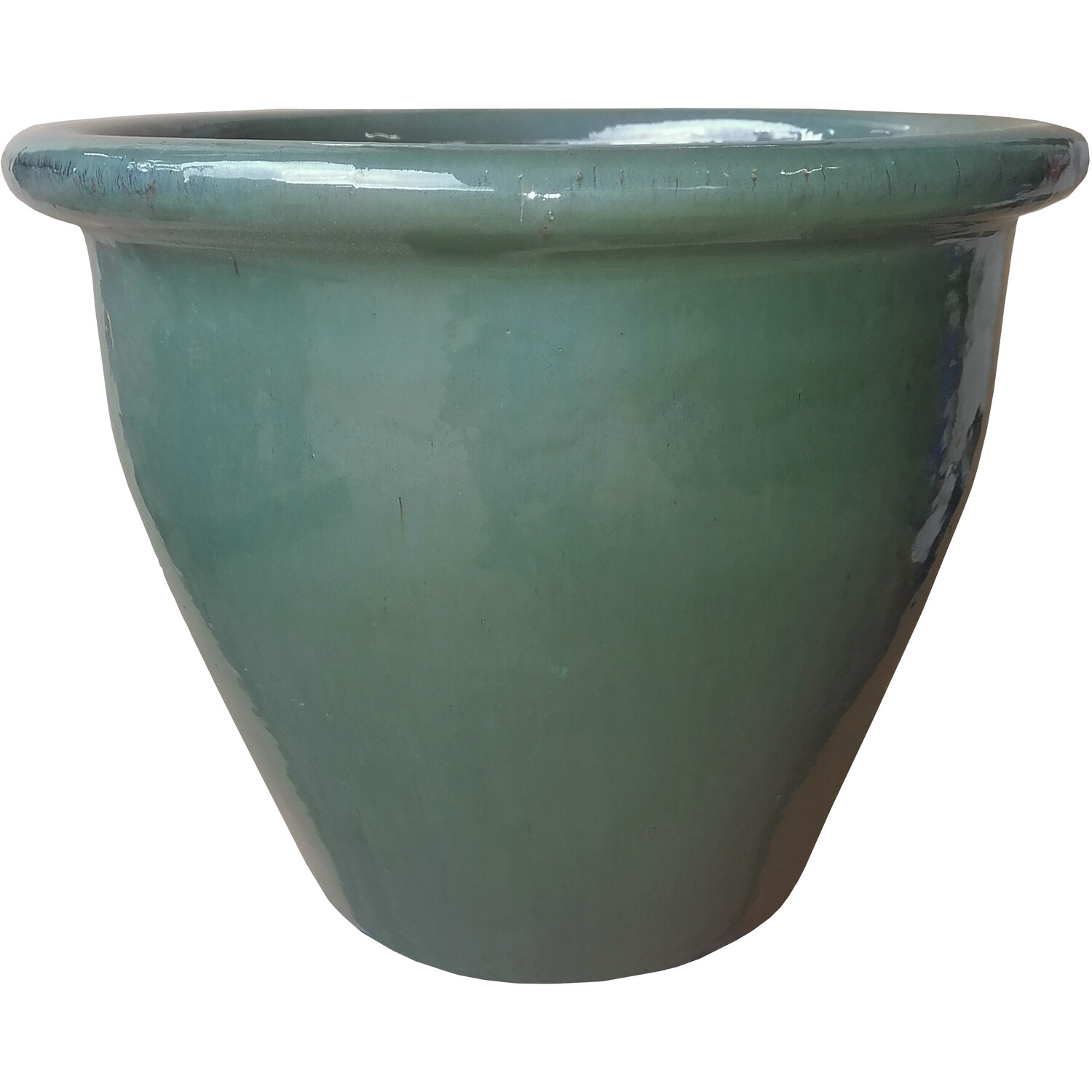 Traditional Glazed Pot - Multicolour / 36cm Image 2