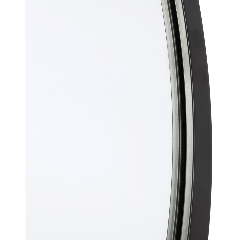 180 x 110cm Wide Black Metal Arch Mirror Image 5