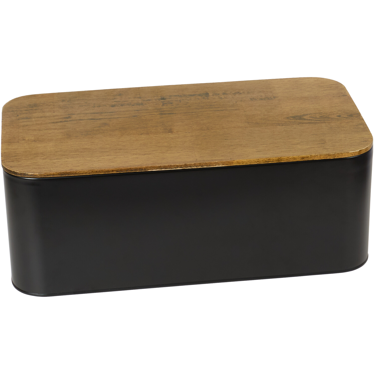 Malmo Rectangular Bread Bin - Black Image 5