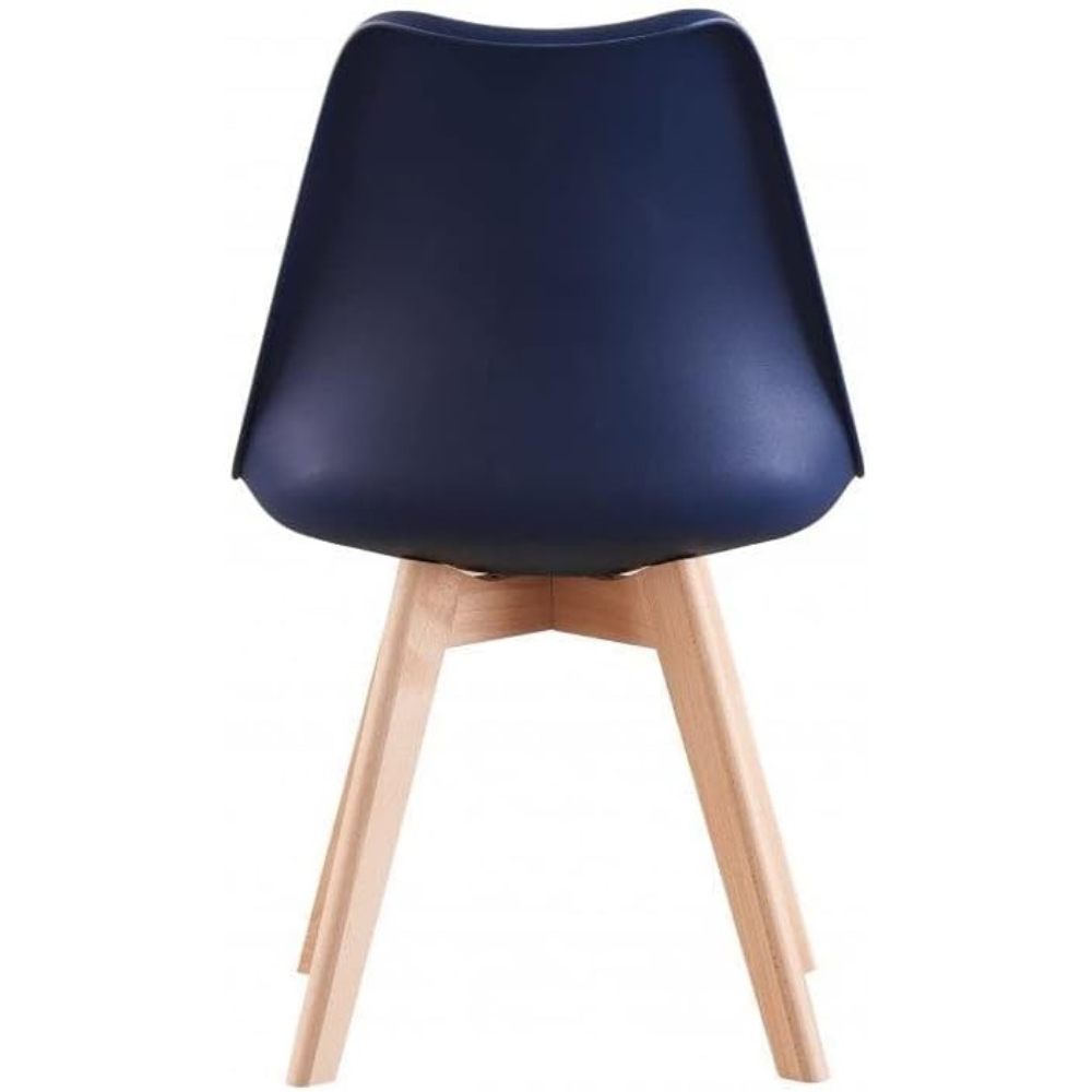 Life Interiors Lorenzo Blue Faux Leather Plastic Dining Chair Image 3