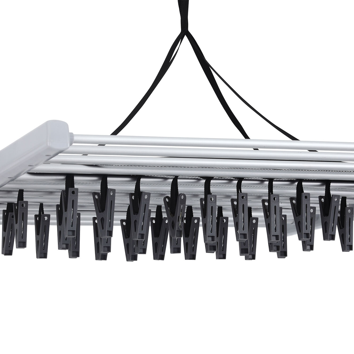 Mesh Airer with 30 Pegs - Silver Image 3