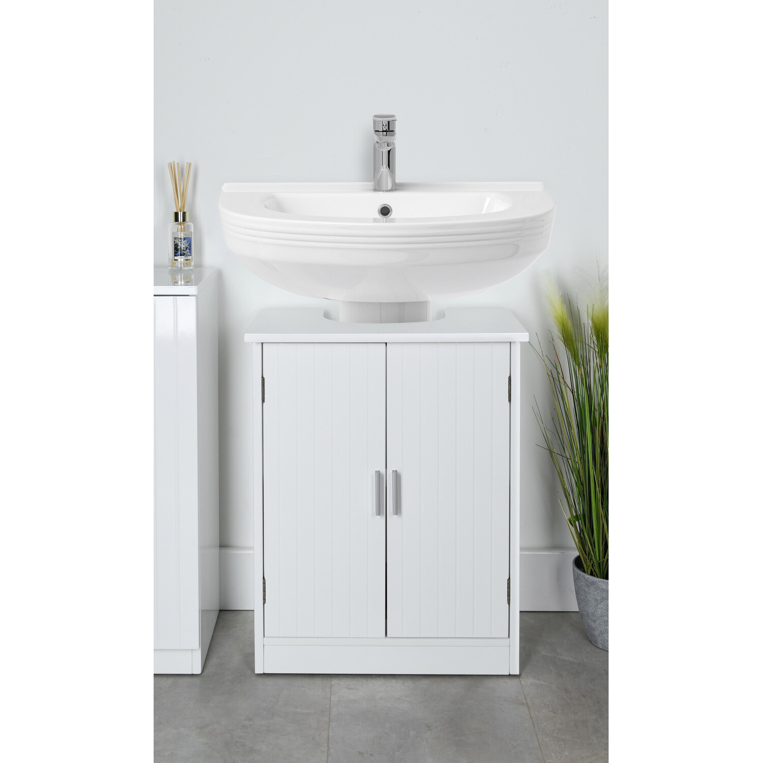 New England Gloss Sink Unit - White Image 2