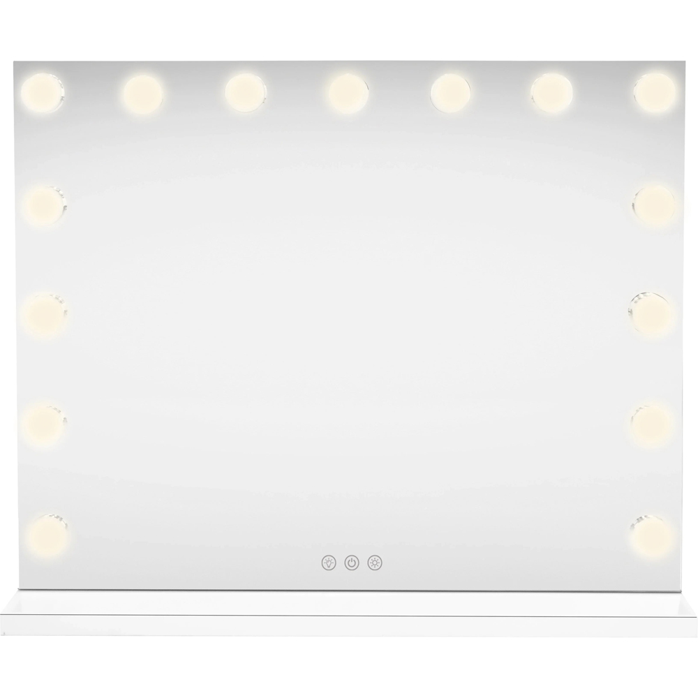 MonsterShop White LED Hollywood Vanity Mirror with Bluetooth Speaker 58 x 46cm Image 2