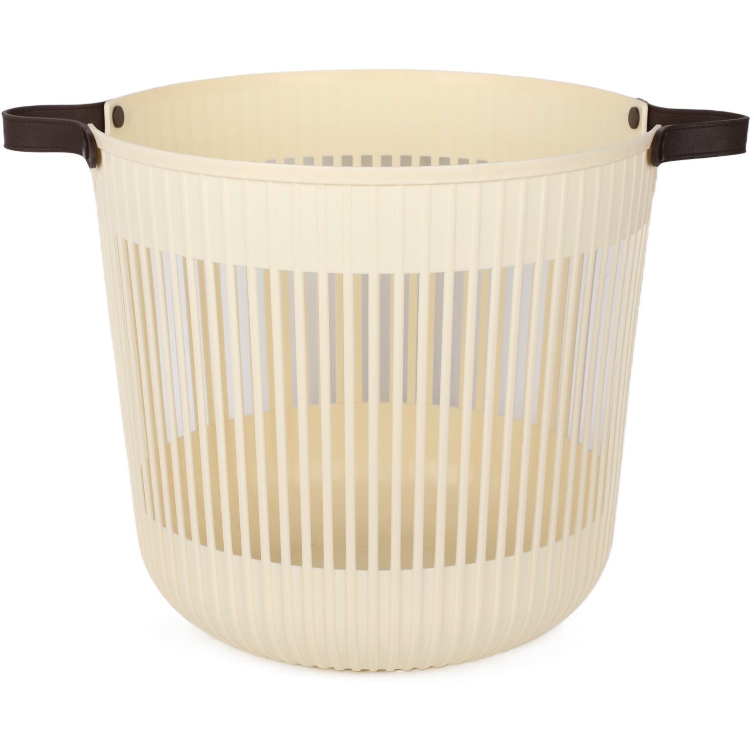 Malmo Round Storage Basket - Black or Cream Image 2