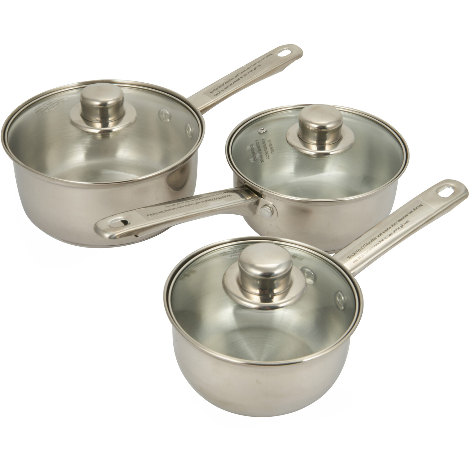 5-Piece Stainless Steel Cookware Set Chrome Image 2