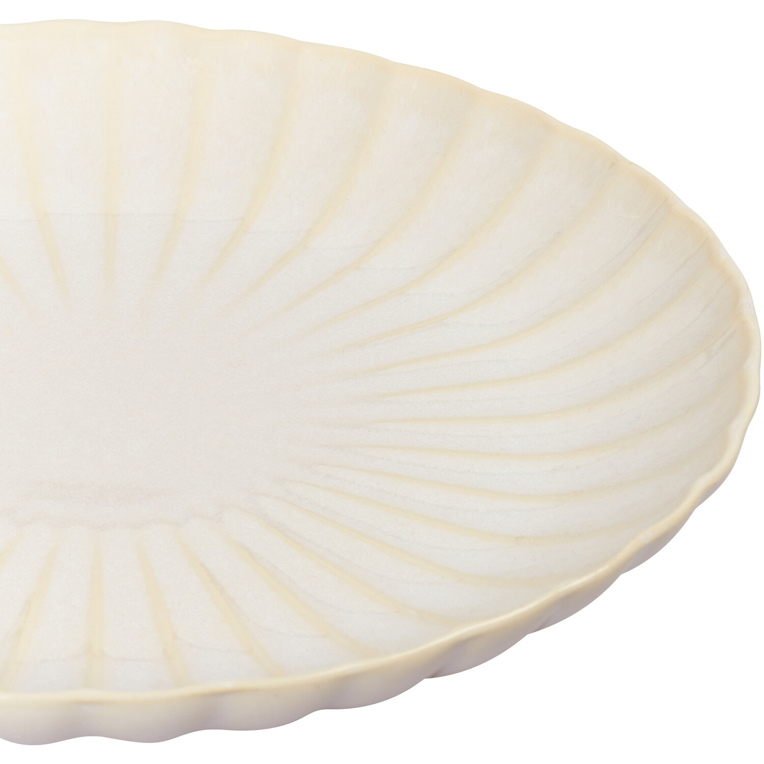 Ribbed Plate - White / Dinner Plate Image 3
