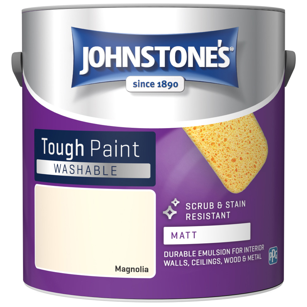 Johnstone's Washable Magnolia Matt Emulsion Paint 2.5L Image 2